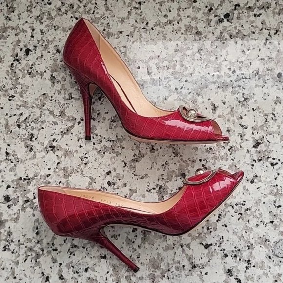 Casadei peeptoe pumps US sz 9.5 - Picture 4 of 15